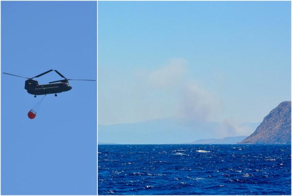 Δοκιμάζεται από πυρκαγιά το γειτονικό νησί των Σπετσών