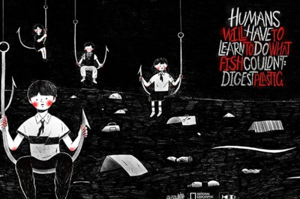To National Geographic χρησιμοποιεί την τέχνη για την προώθηση της μείωσης της πλαστικής ρύπανσης