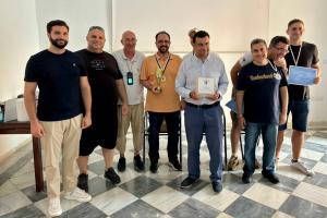 Στην επετειακή ημερίδα του Σκακιστικού Ομίλου Ύδρας παρέστη ο Δήμαρχος Γιώργος Κουκουδάκης