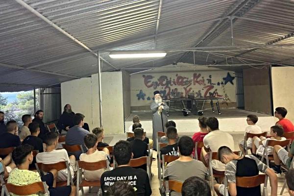 Επισκέψεις του Μητροπολίτη  Ύδρας κ. ΕΦΡΑΙΜ στην κατασκήνωση και τη Μονή Χρυσολεόντισσας στην Αίγινα