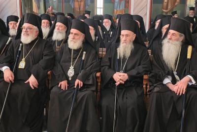 Ο Σεβασμιότατος  κ. ΕΦΡΑΙΜ στην ενθρόνιση του νέου Μητροπολίτη Κορίνθου κ. Παύλου