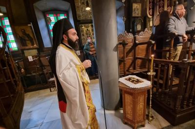 Τελέστηκε   στον Ιερό Καθεδρικό Ναό Ύδρας, Θ. Λειτουργία και το 9ημερο μνημόσυνο της Καθηγουμένης μ. Θέκλας (Μπαλάσκα)