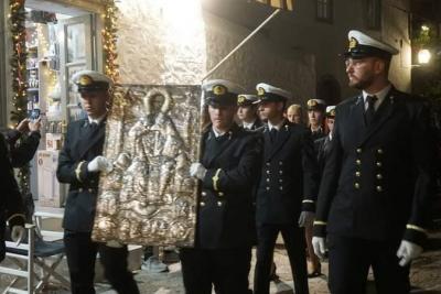 Μέγας Πανηγυρικός Εσπερινός και λιτάνευση για τη γιορτή του Αγίου Νικολάου στον Καθεδρικό Ναό Ύδρας