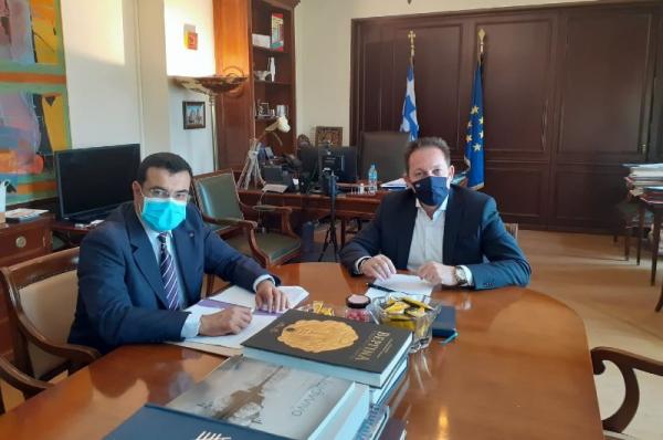 Συνάντηση Δημάρχου Ύδρας Γ. Κουκουδάκη με τον Αναπληρωτή Υπουργό Εσωτερικών Στέλιο Πέτσα