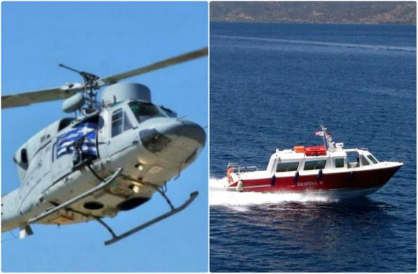 Περιστατικά αεροδιακομιδής ασθενούς και διάσωση ακυβέρνητου σκάφους στην Ύδρα