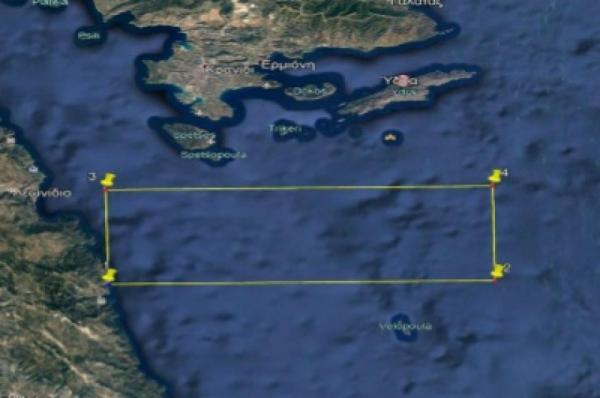 Eνεργοποιείται το πεδίο βολής της Ύδρας σύμφωνα με ανακοίνωση της λιμενικής αρχής